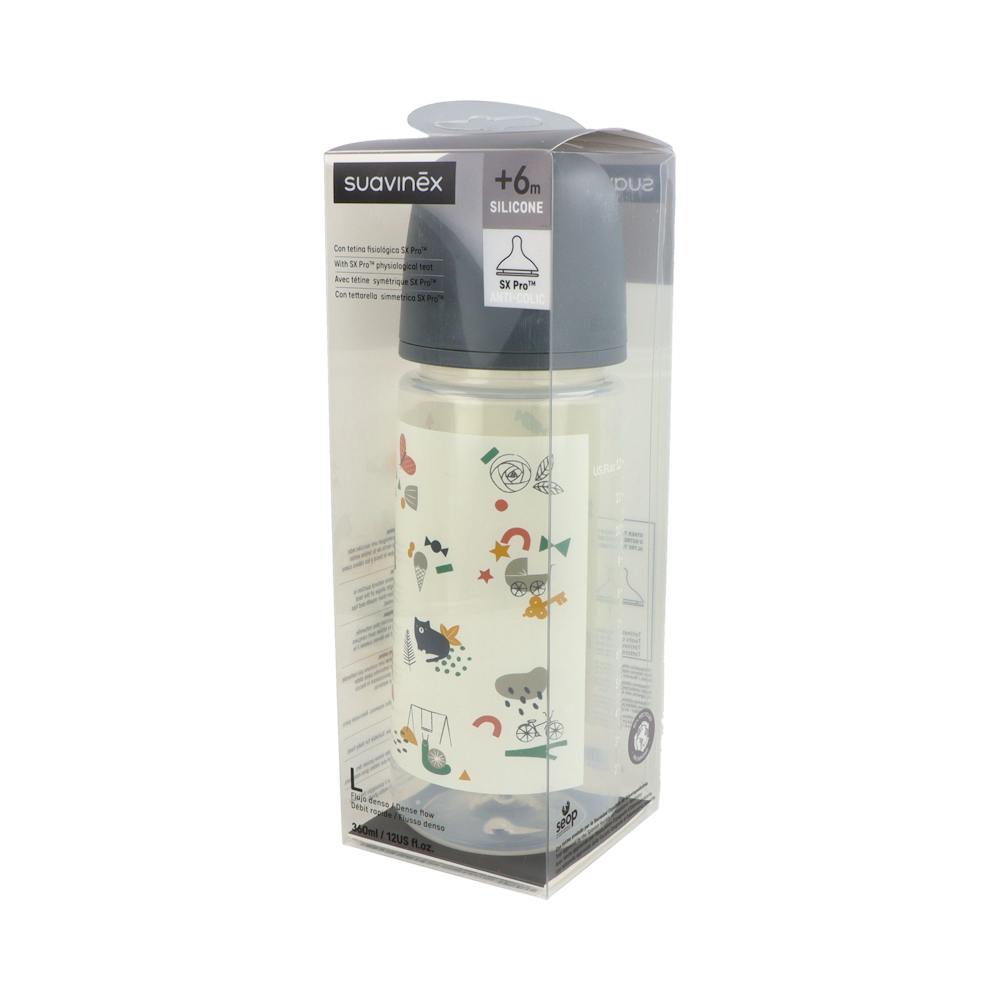 Suavinex Biberón Tetina Silicona Fisiológica Flujo L 360 ml