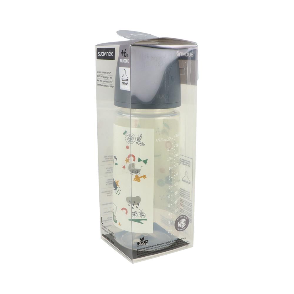 Suavinex Biberón Tetina Silicona Fisiológica Flujo L 360 ml