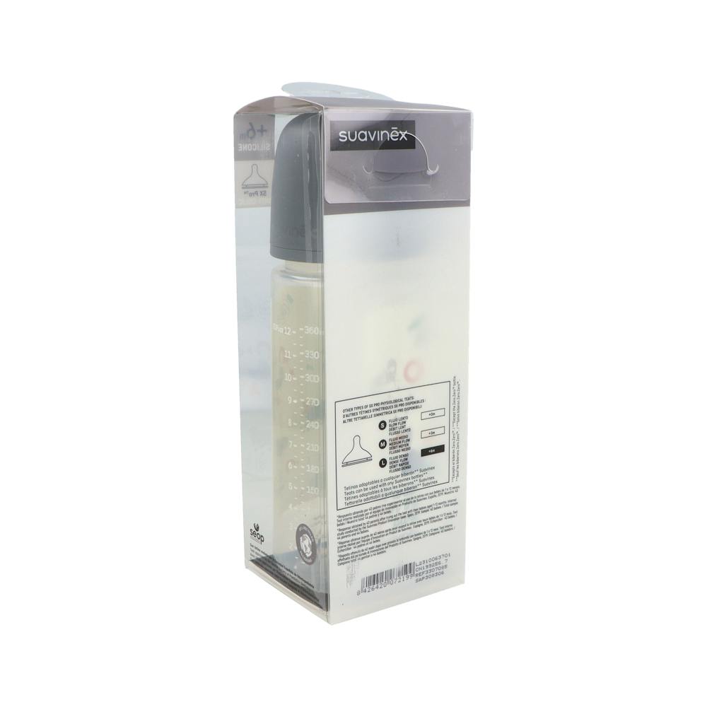 Suavinex Biberón Tetina Silicona Fisiológica Flujo L 360 ml