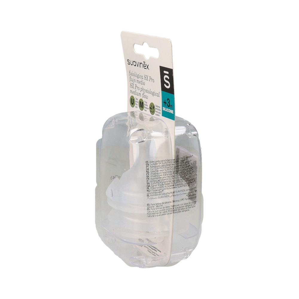 Suavinex Tetina Silicona Fisiológica Flujo M 2 Unidades