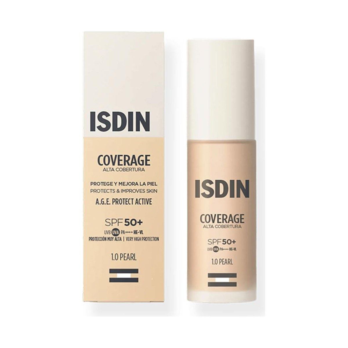 ISDIN Coverage Base de Maquillaje SPF 50+ Tono 1.0 Pearl 30 g