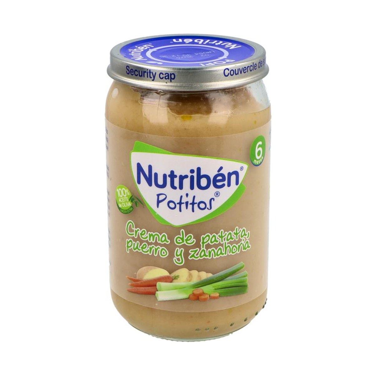 Nutribén Potito Crema de Patata, Puerro y Zanahoria 235 g