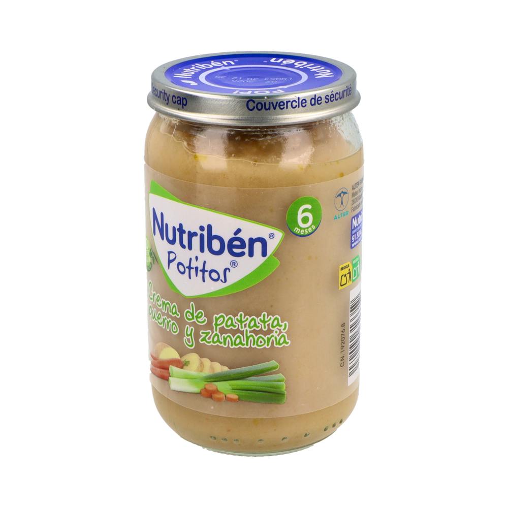 Nutribén Potito Crema de Patata, Puerro y Zanahoria 235 g