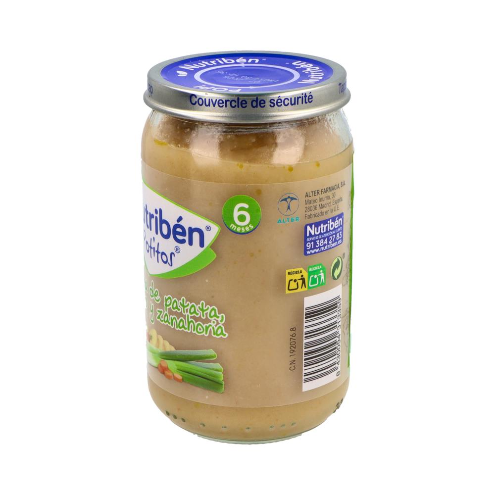 Nutribén Potito Crema de Patata, Puerro y Zanahoria 235 g