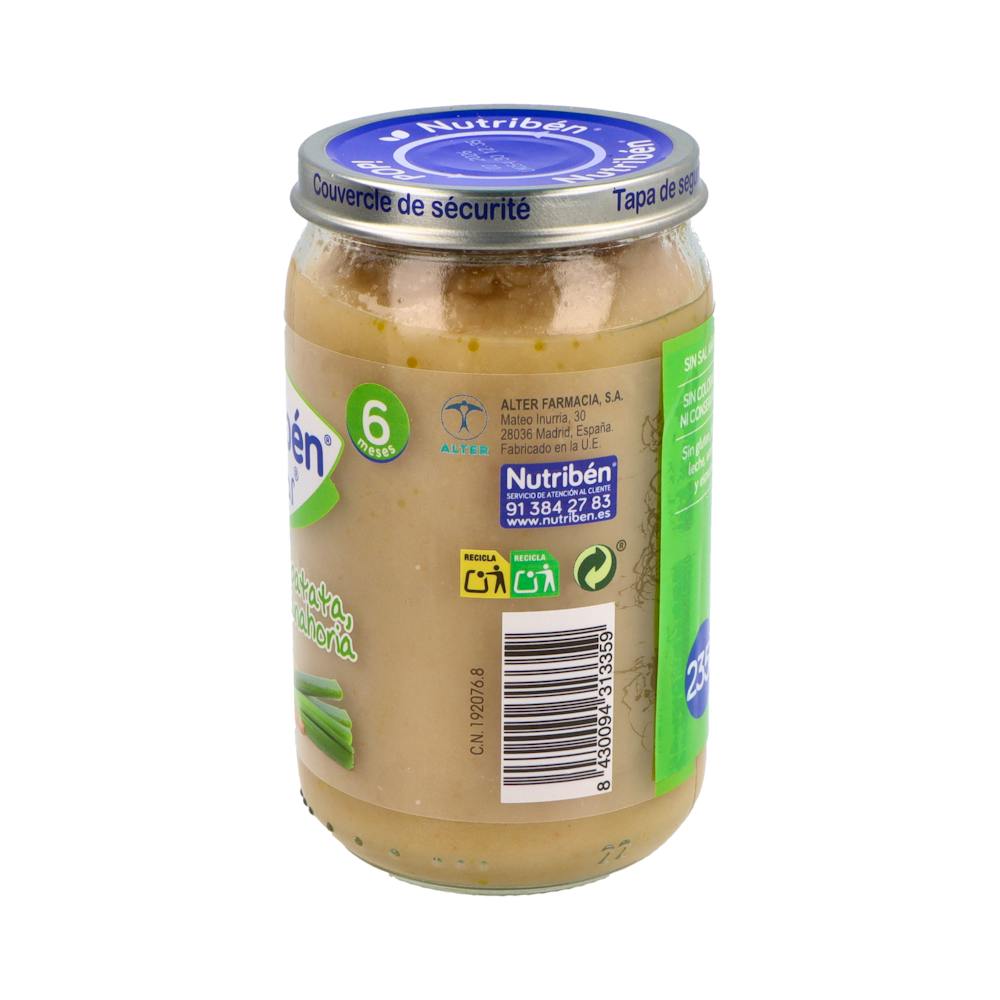 Nutribén Potito Crema de Patata, Puerro y Zanahoria 235 g