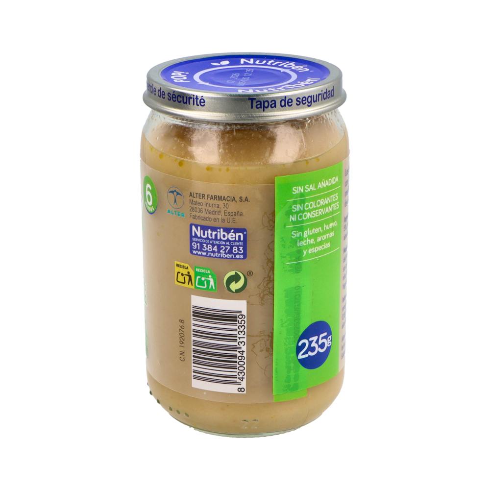 Nutribén Potito Crema de Patata, Puerro y Zanahoria 235 g