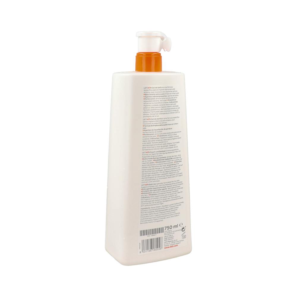 Leti AT4 Gel de Baño Piel Atópica 750 ml