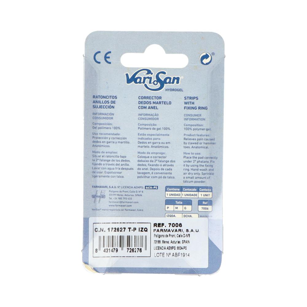 Varisan Ratoncito Hydrogel Protector Dedos Izquierdo Pequeño