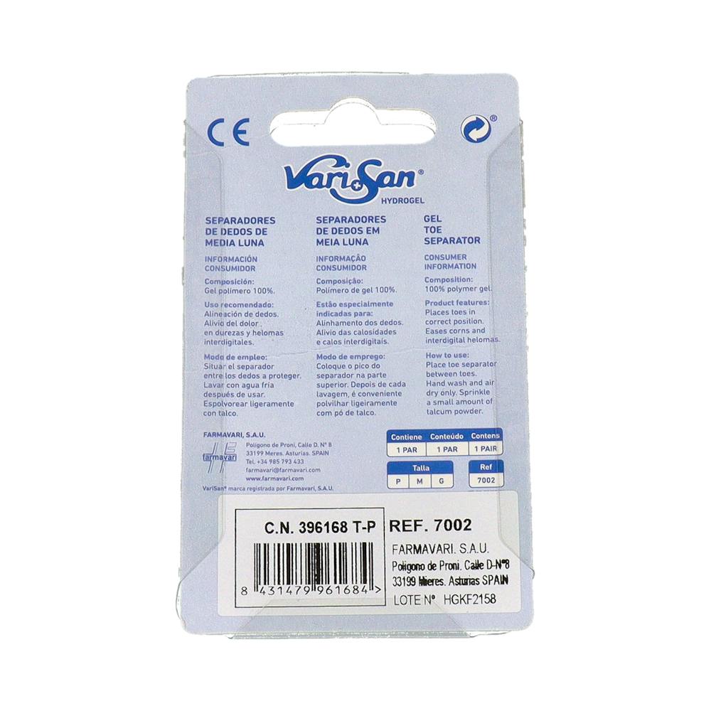 Varisan Separadedos Hydrogel Semiluna Talla S