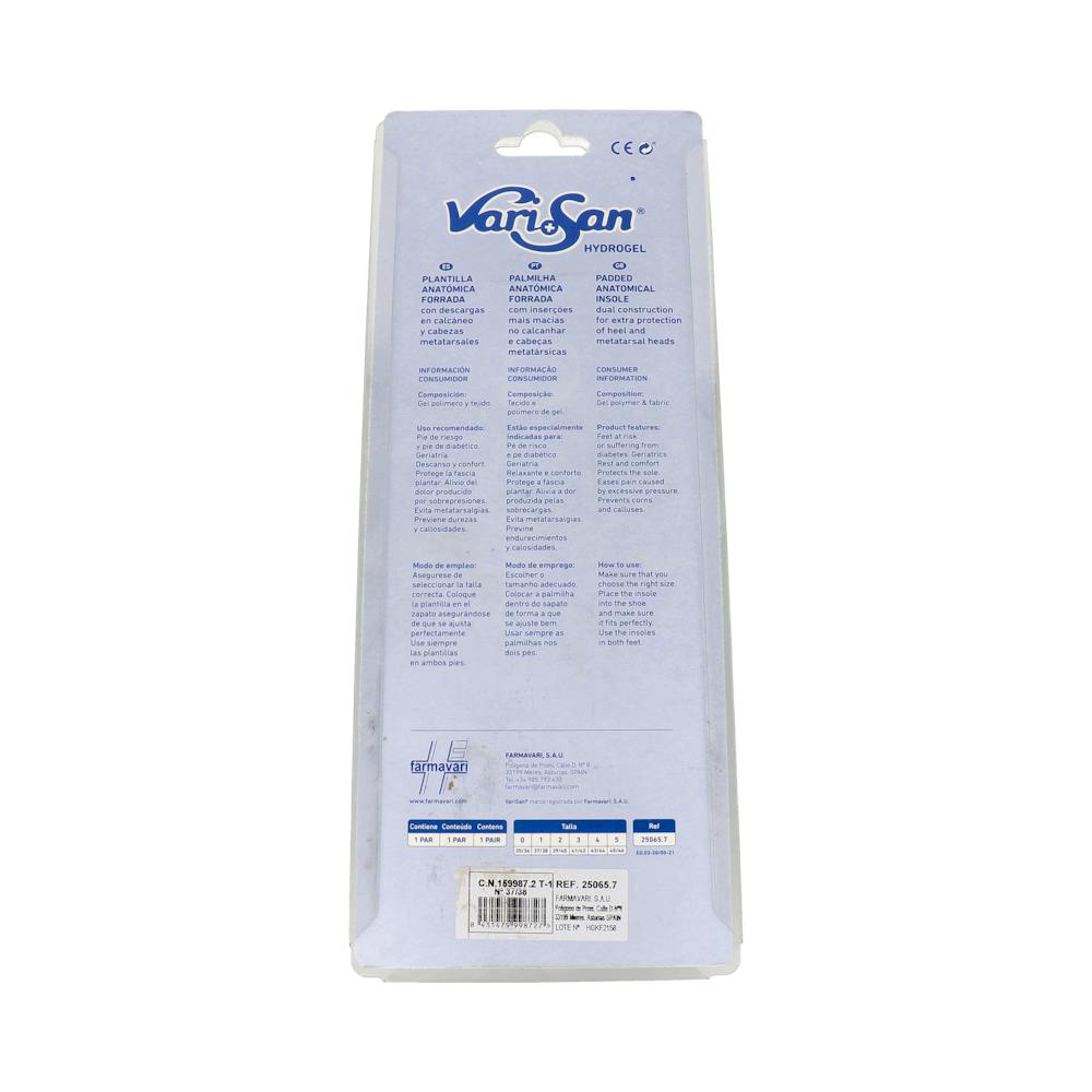Varisan Plantillas Hydrogel Anatómicas Forradas Talla 37/38