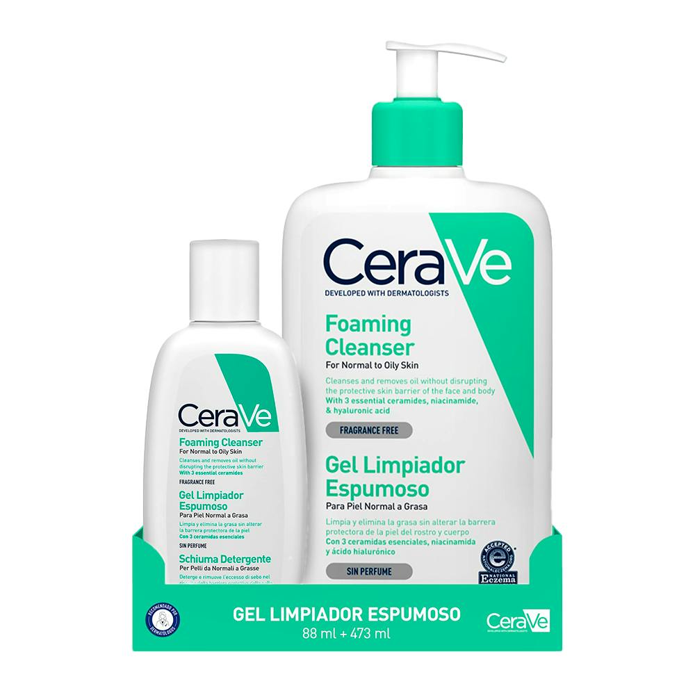 CeraVe Gel Limpiador Espumoso Piel Normal a Grasa 473 ml