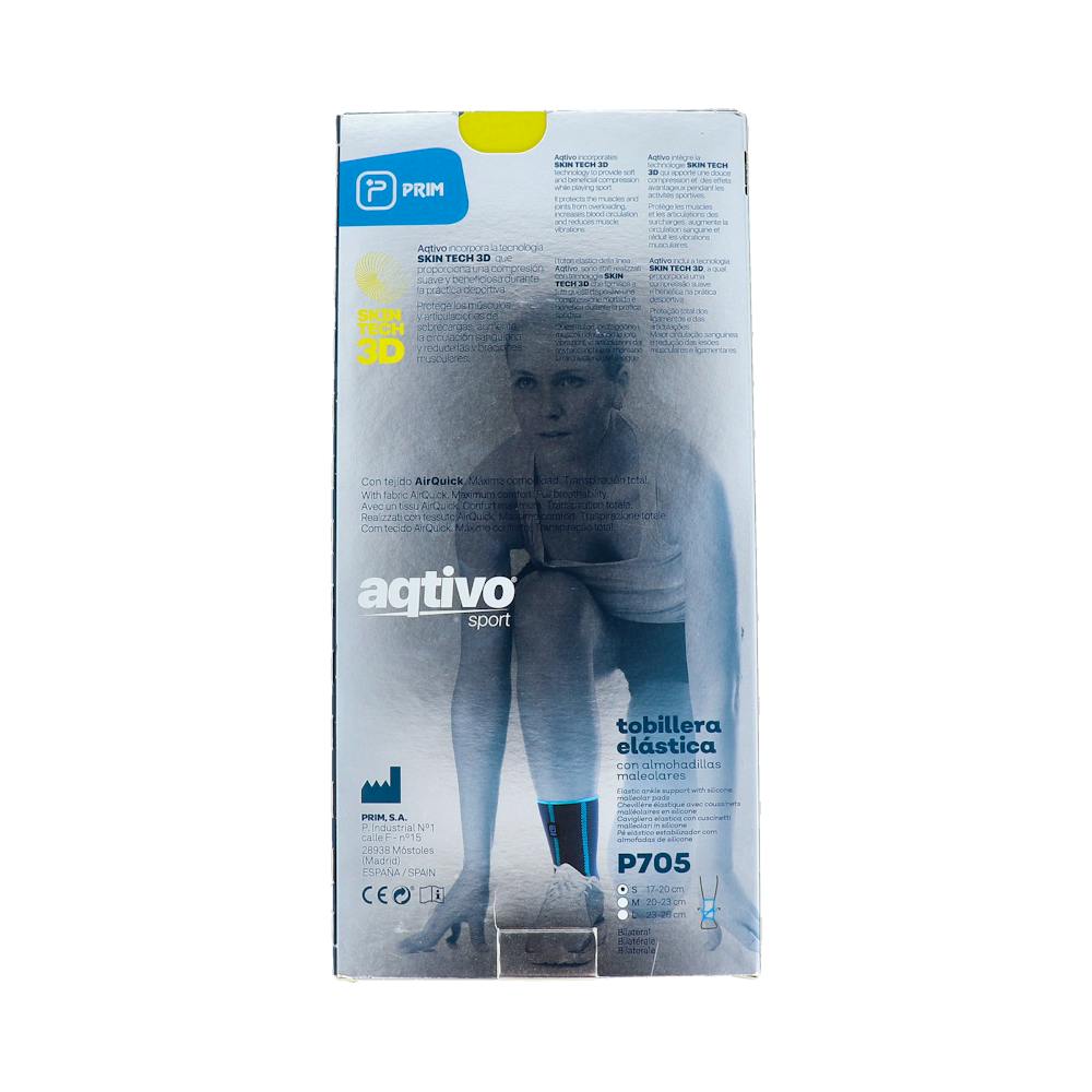 Prim Aqtivo Sport Tobillera Elástica con Almohadillas Maleolares Talla S