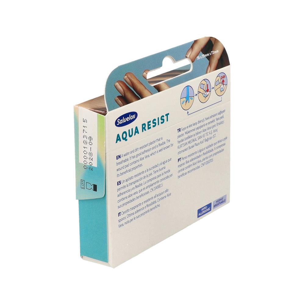 Salvelox Aqua Resist Aloe Vera Apósitos 19 x 72 mm 16 Unidades