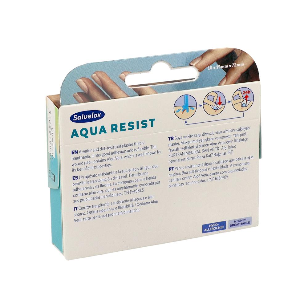 Salvelox Aqua Resist Aloe Vera Apósitos 19 x 72 mm 16 Unidades