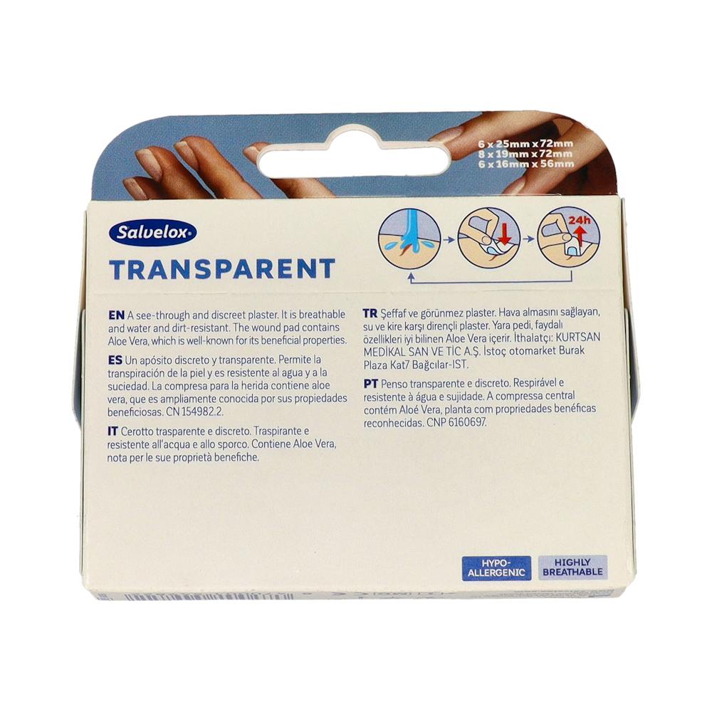 Salvelox Transparente Aloe Vera Apósitos 20 Unidades