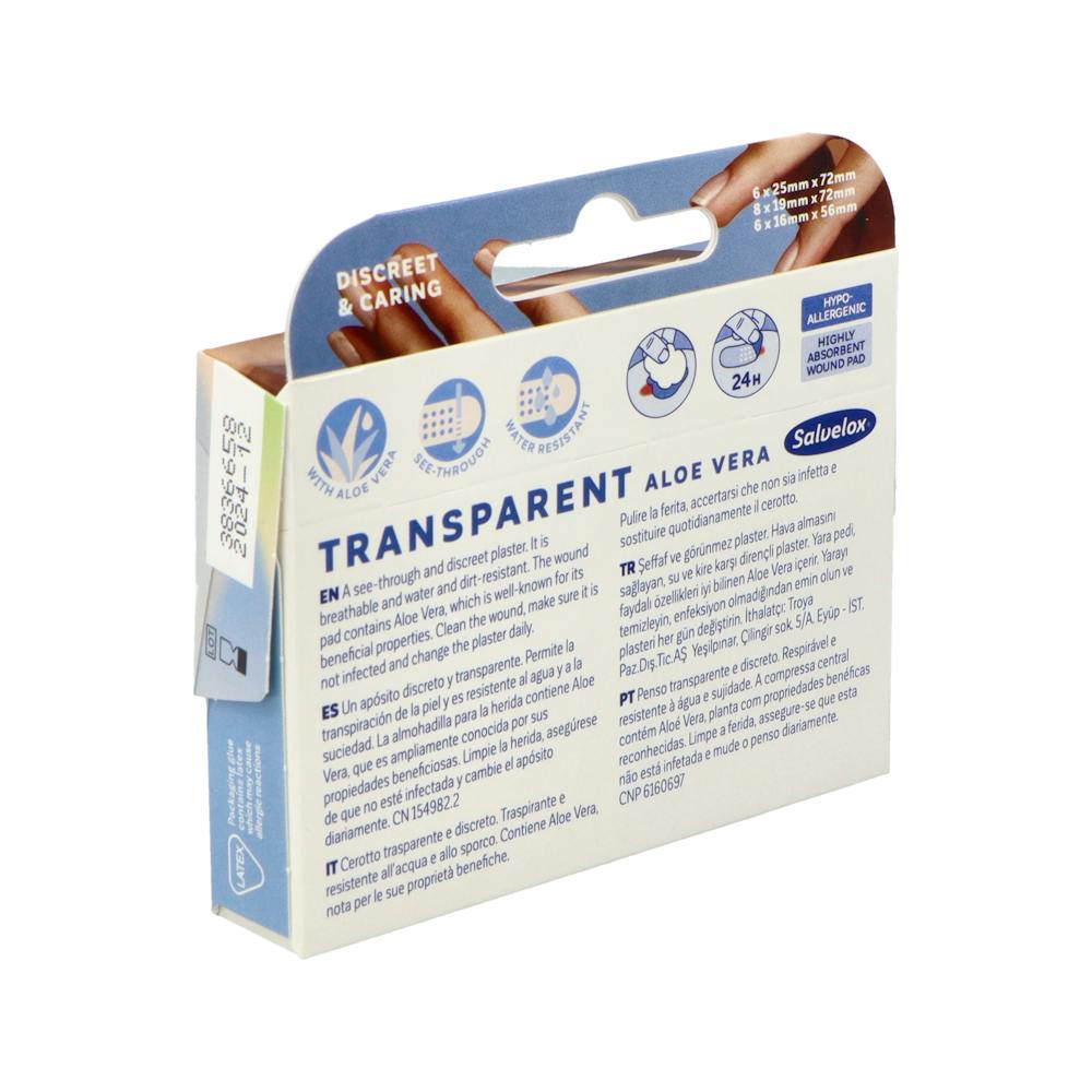 Salvelox Transparente Aloe Vera Apósitos 20 Unidades