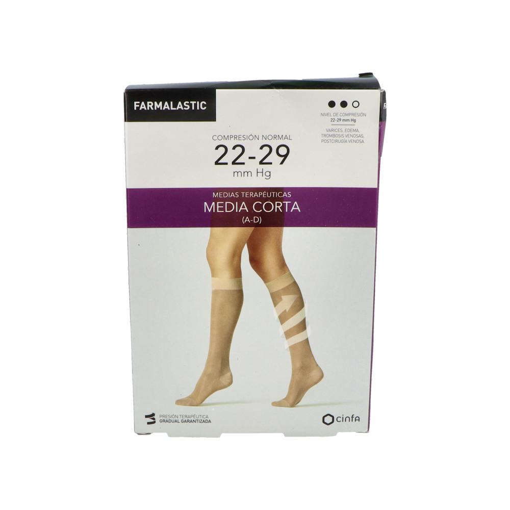 Farmalastic Media Corta Compresión Normal Beige Talla Reina Plus