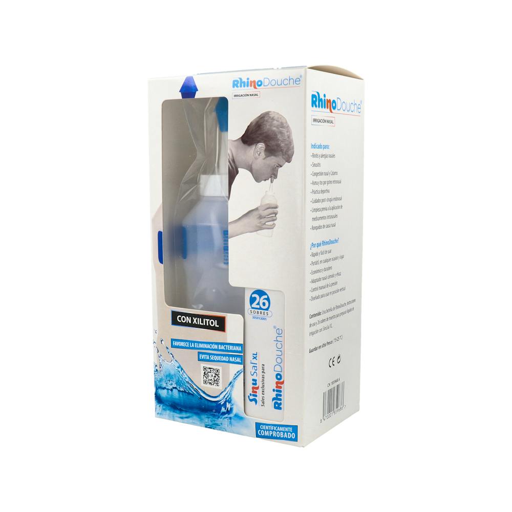 Rhinodouche Pack Irrigador Nasal XL 500 ml + 26 Sobres de Sales