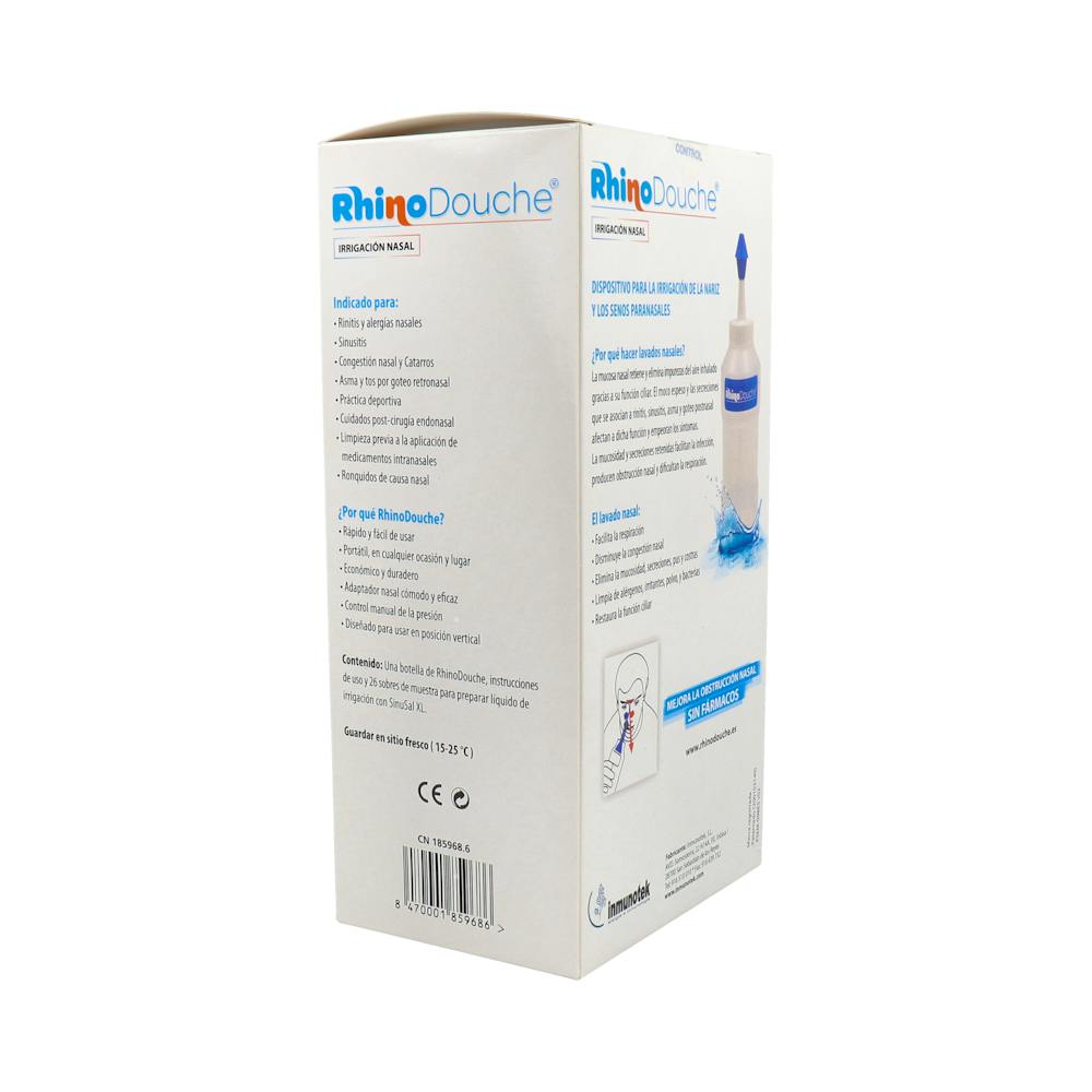 Rhinodouche Pack Irrigador Nasal XL 500 ml + 26 Sobres de Sales