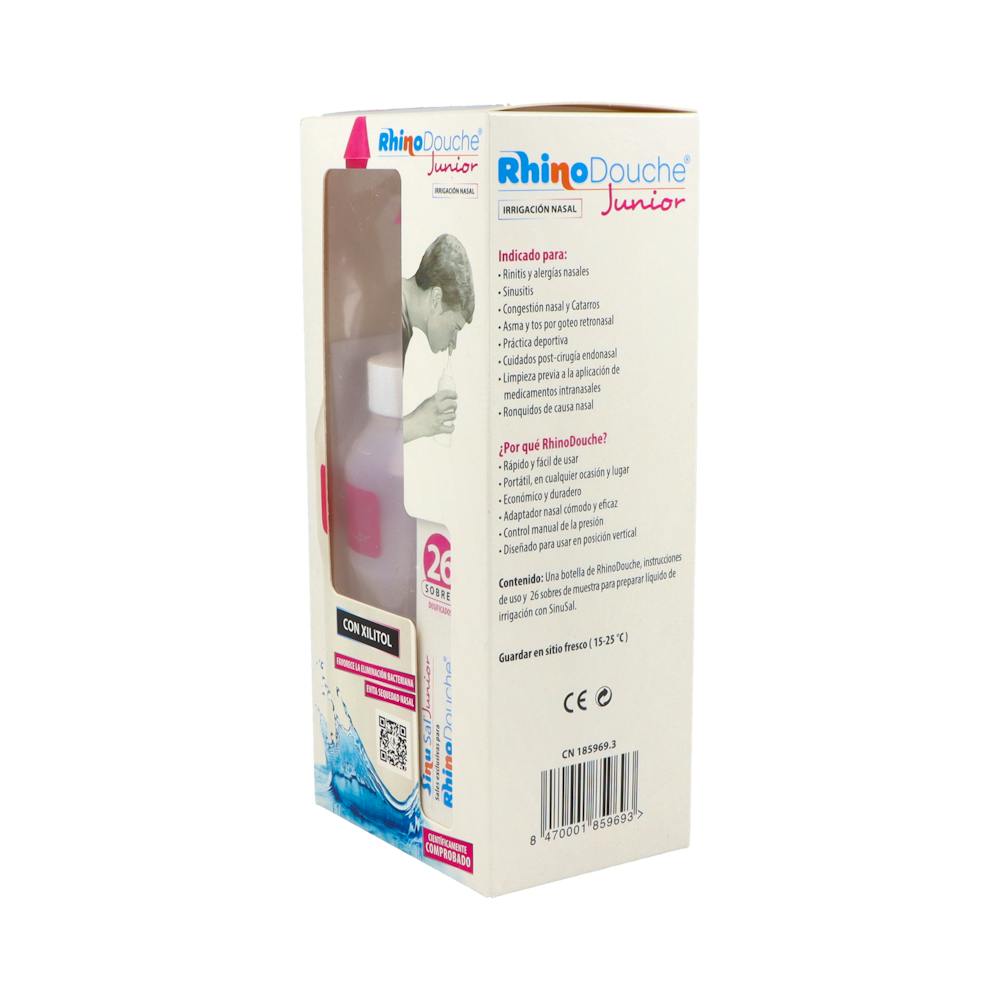 Rhinodouche Junior Pack Irrigador Nasal 250 ml + 26 Sobres de Sales