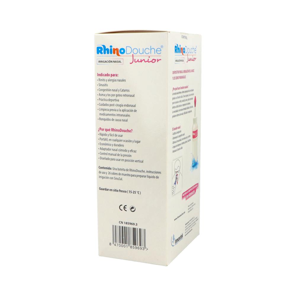 Rhinodouche Junior Pack Irrigador Nasal 250 ml + 26 Sobres de Sales