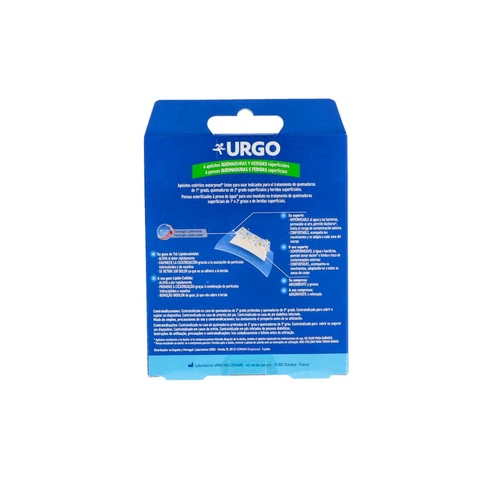 Urgo Quemaduras Waterproof Apósitos 10 x 7 cm 4 Unidades