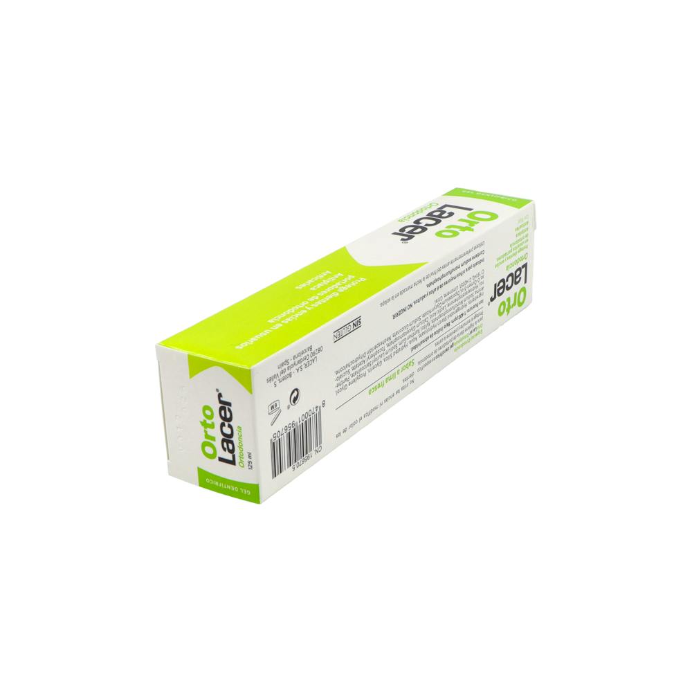 Ortolacer Gel Dentífrico Ortodoncia Lima Fresca 125 ml