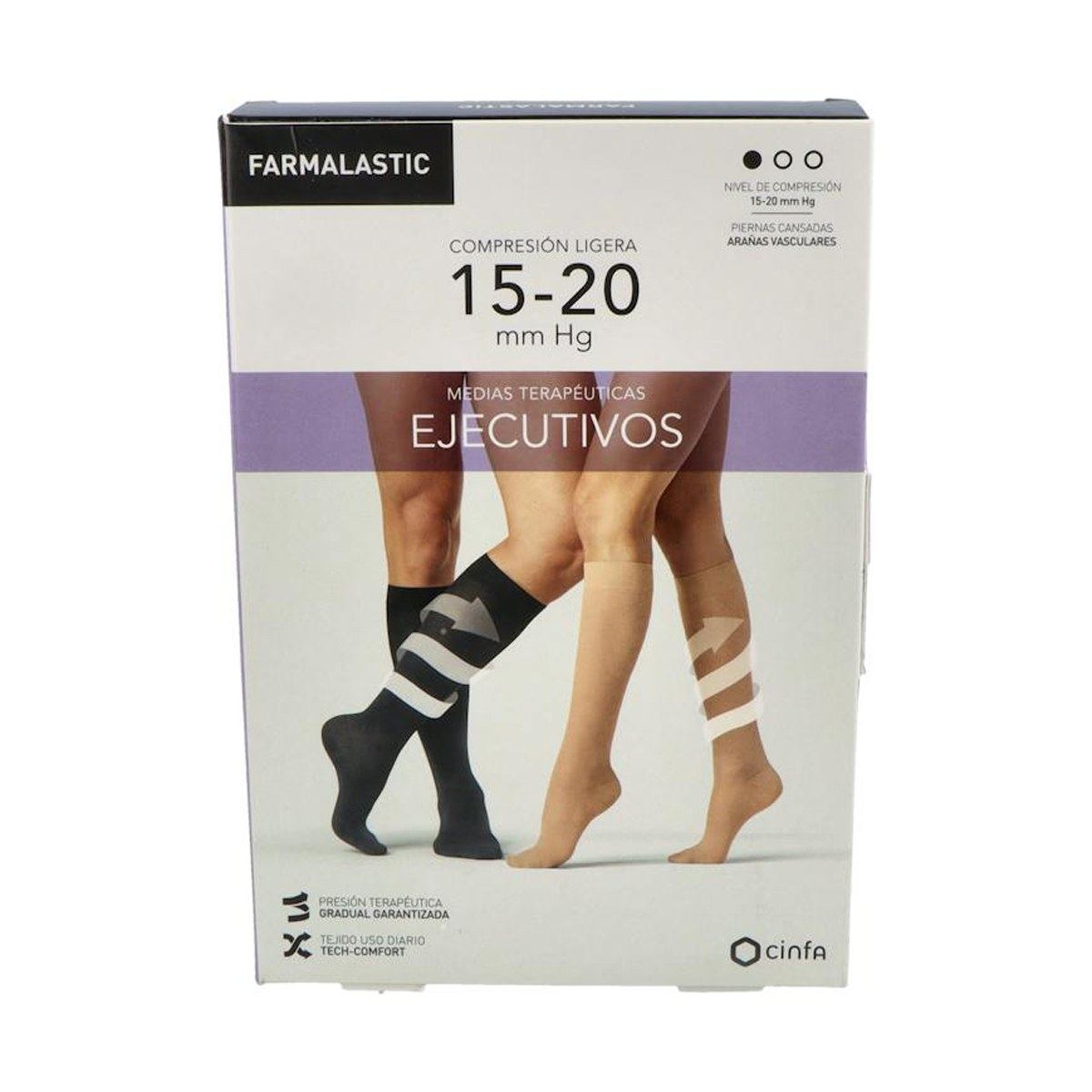 Farmalastic Calcetín Ejecutivo Compresión Ligera Mujer Talla M Camel