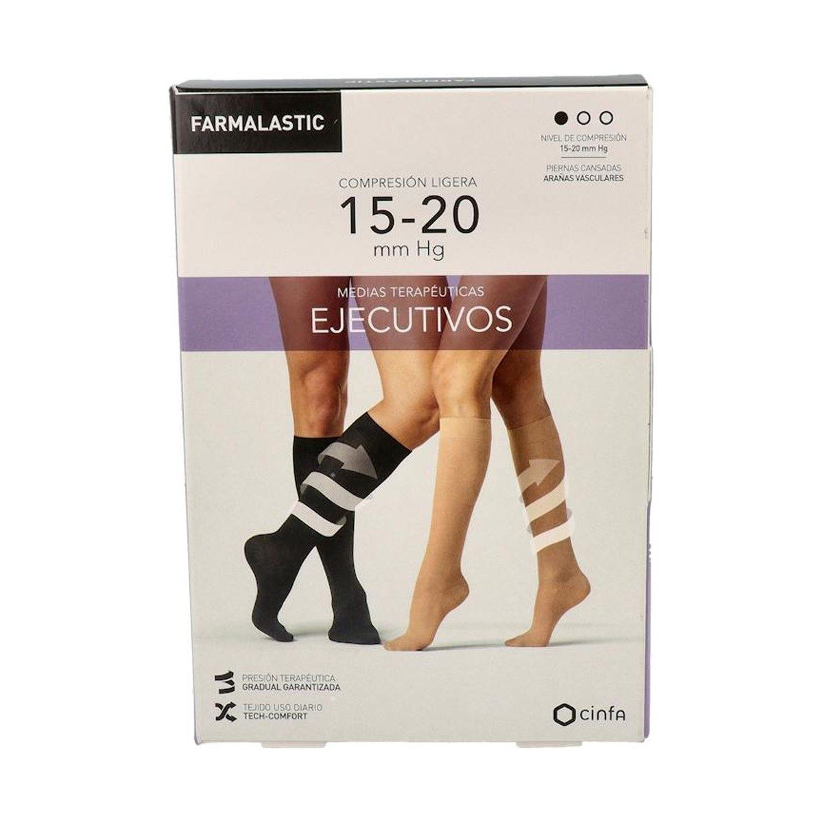 Farmalastic Calcetín Ejecutivo Compresión Ligera Mujer Talla XL Camel