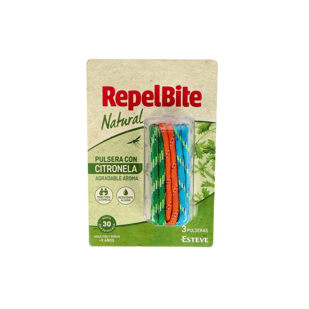 Repel Bite Natural Pulsera de Citronela 3 Unidades