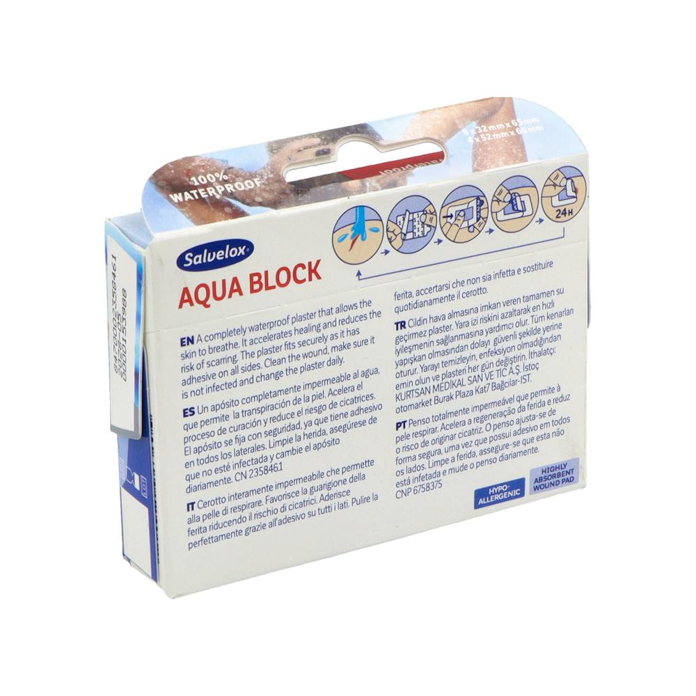 Salvelox Aqua Block Apósitos Impermeables 12 Unidades