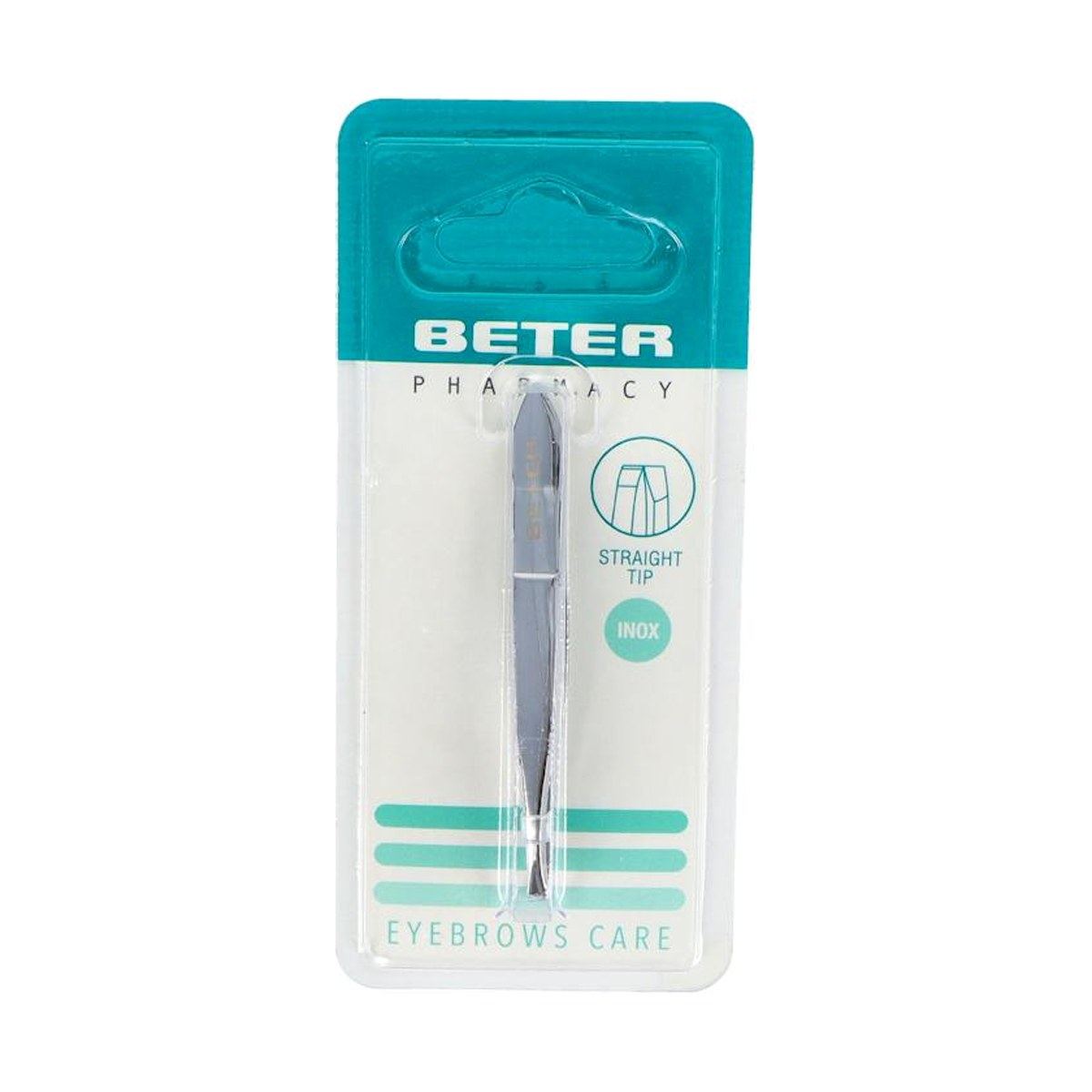 Beter Pinza de Depilar Punta Recta Cromada 7,2 cm