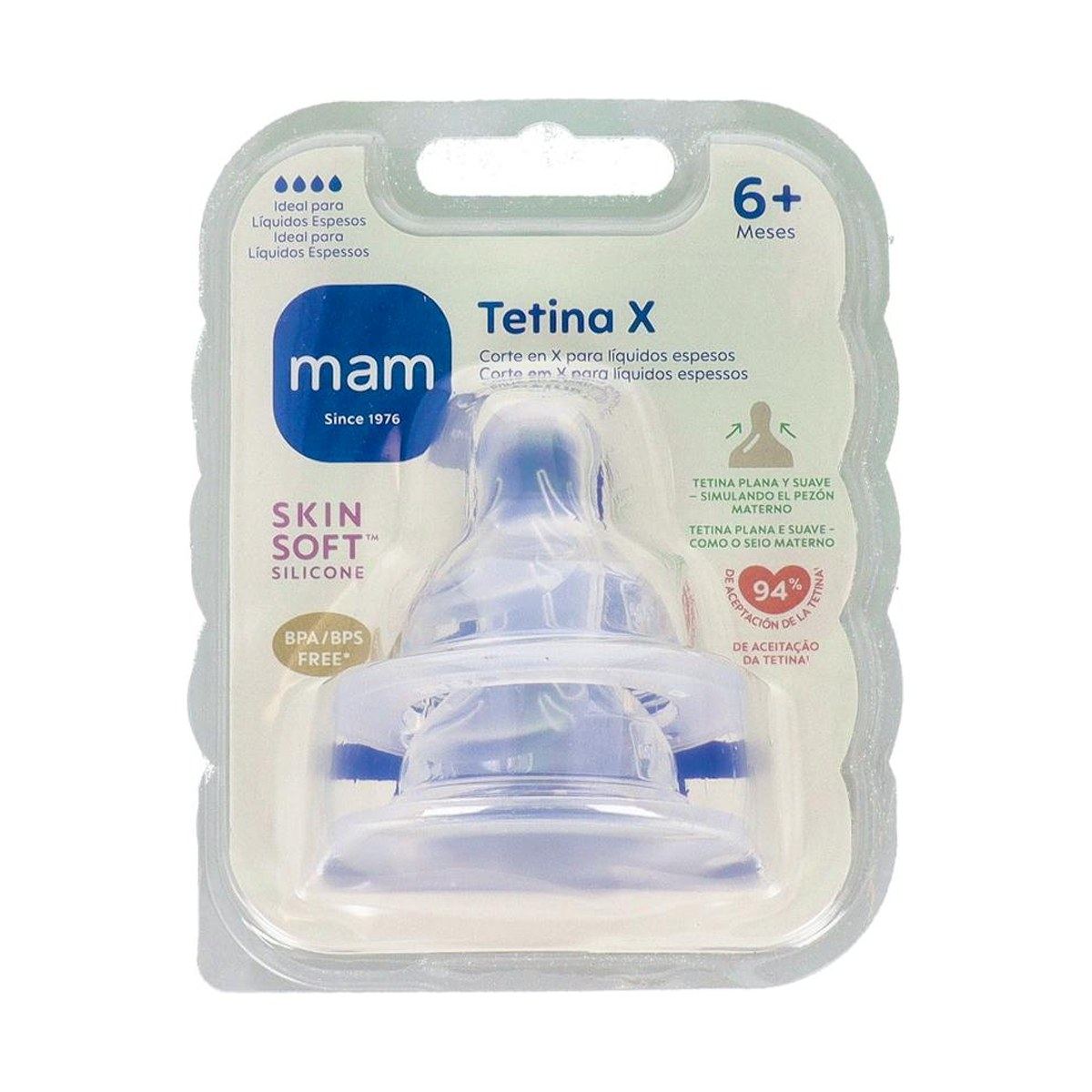 MAM Teat X Tetina Silicona Flujo Extra Rápido +6 Meses