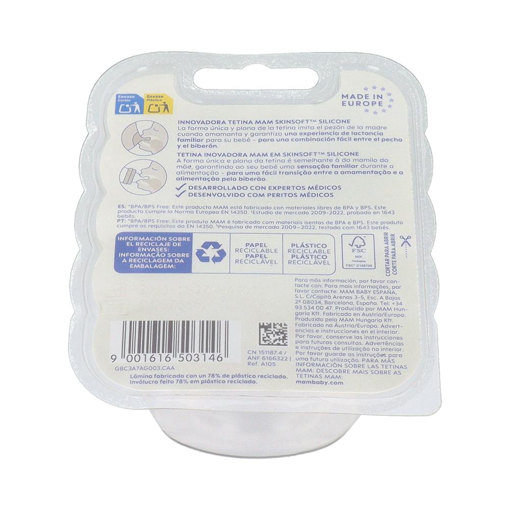 MAM Teat X Tetina Silicona Flujo Extra Rápido +6 Meses