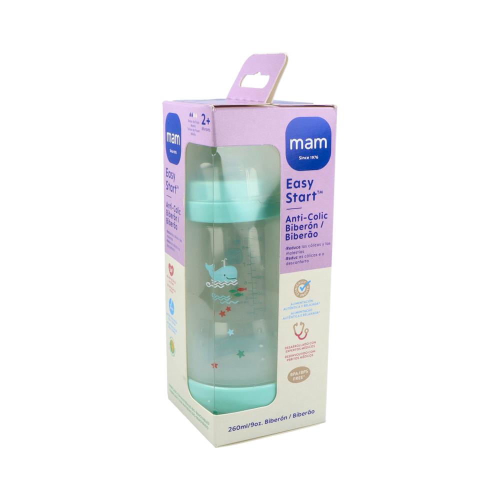 MAM Easy Start Biberón Anti-Cólico 260 ml Azul