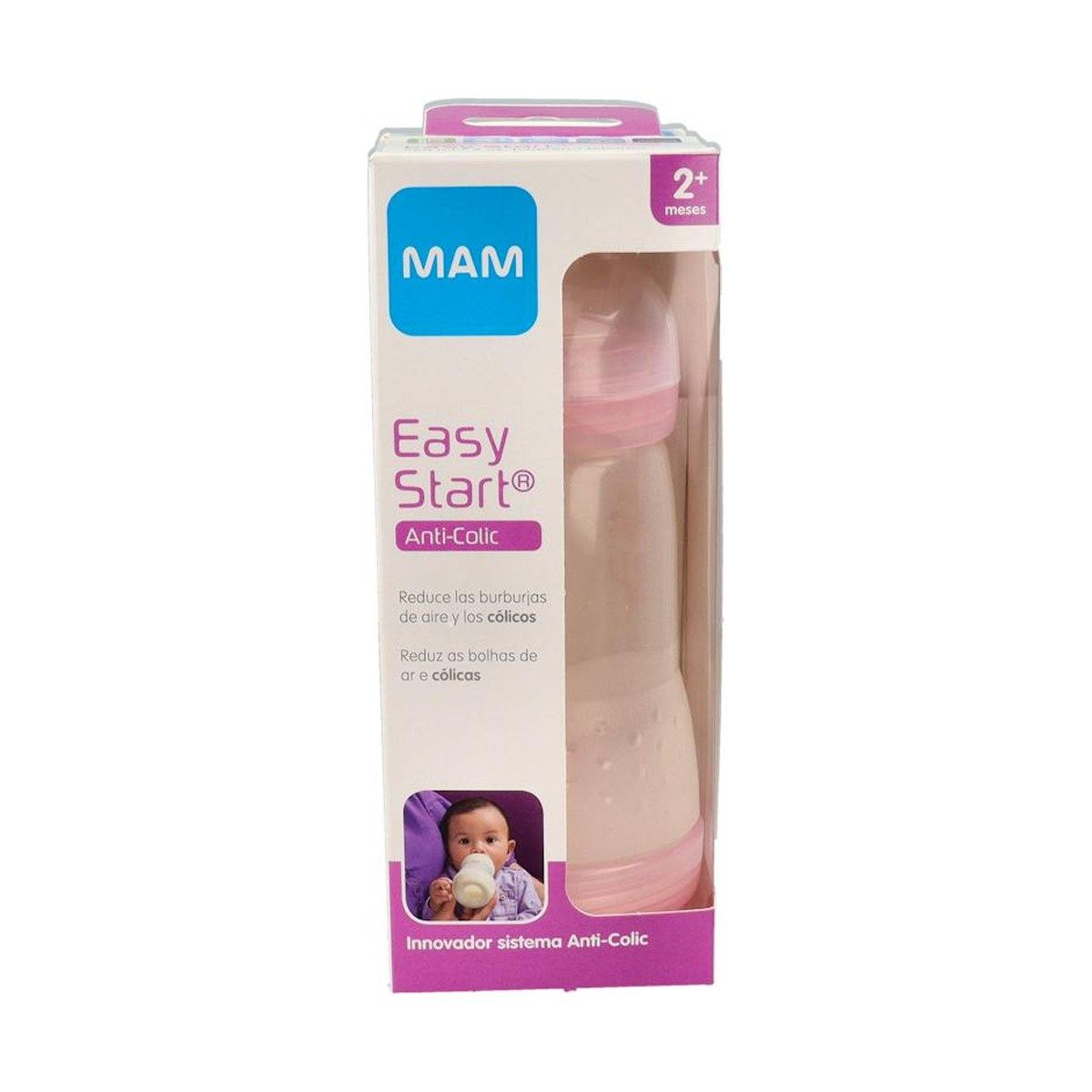 MAM Easy Start Biberón Anti-Cólico 260 ml Rosa