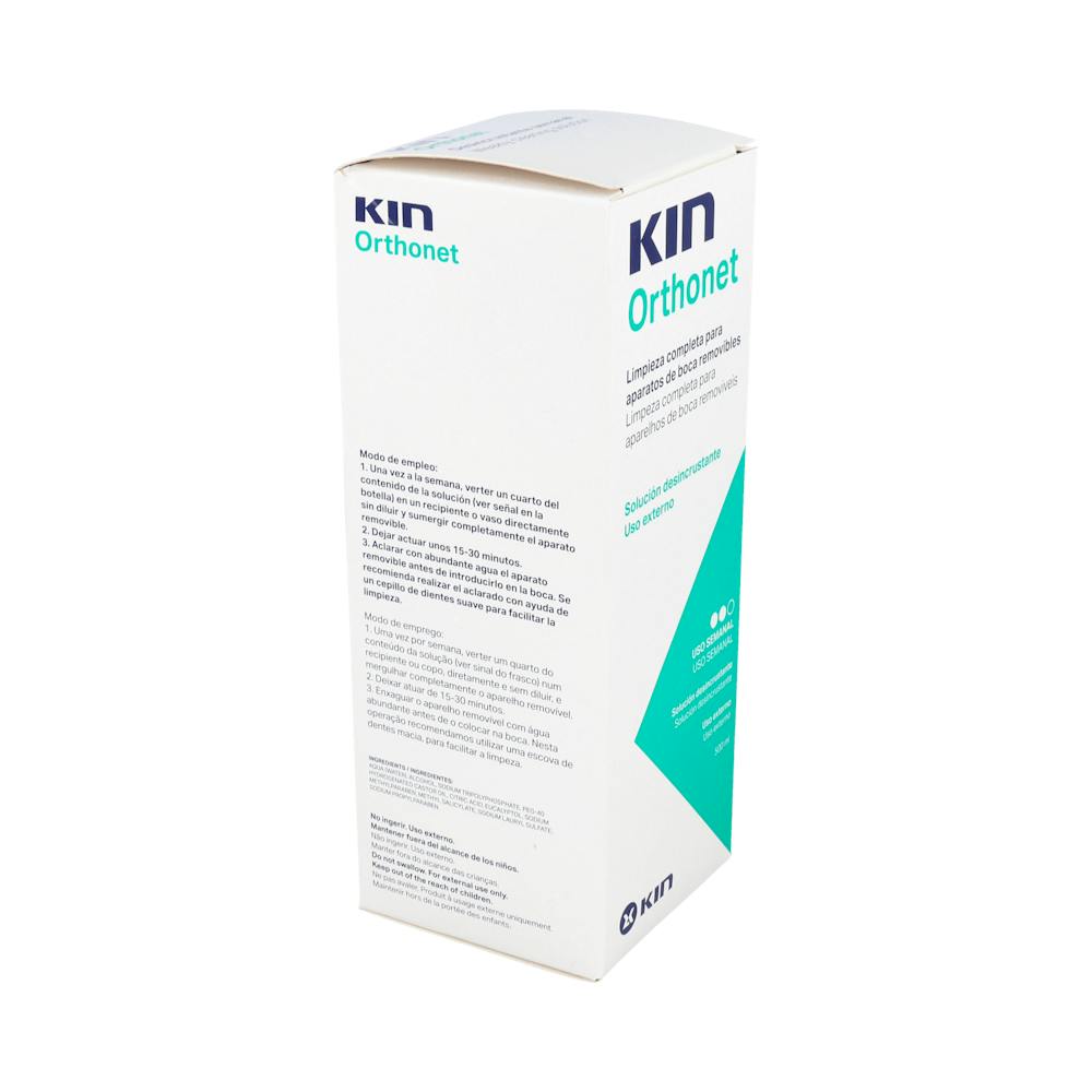 Kin Orthonet Desincrustante Semanal Prótesis y Ortodoncia 400 ml