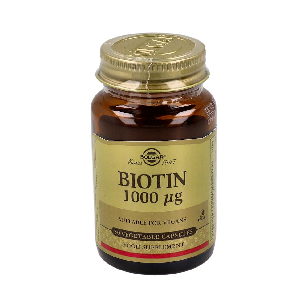 Solgar Biotina 1000 mcg 50 Cápsulas Vegetales