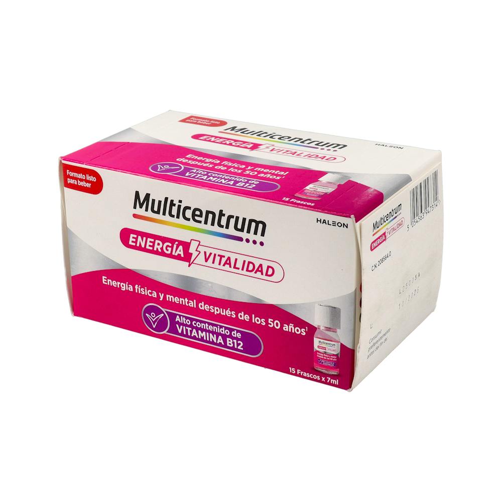 Multicentrum Energía y Vitalidad 50+ Frambuesa 15 Frascos 7 ml