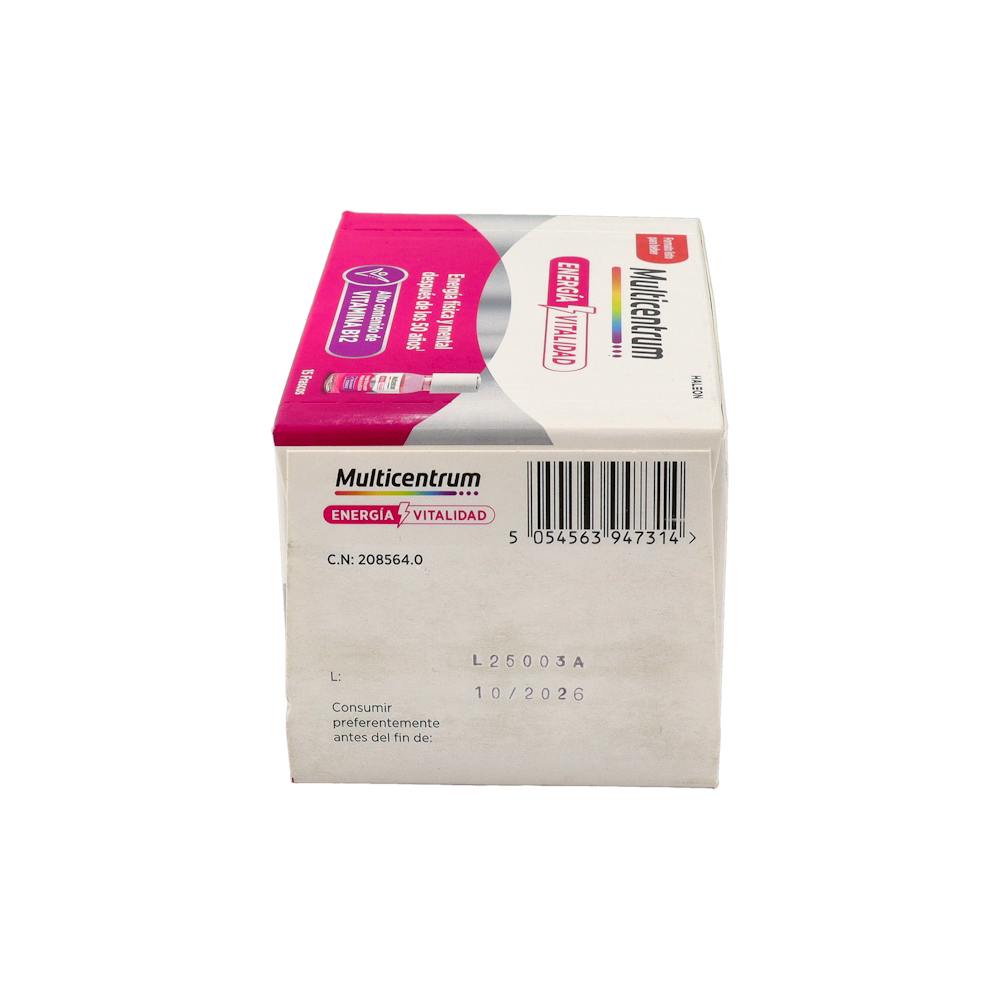 Multicentrum Energía y Vitalidad 50+ Frambuesa 15 Frascos 7 ml
