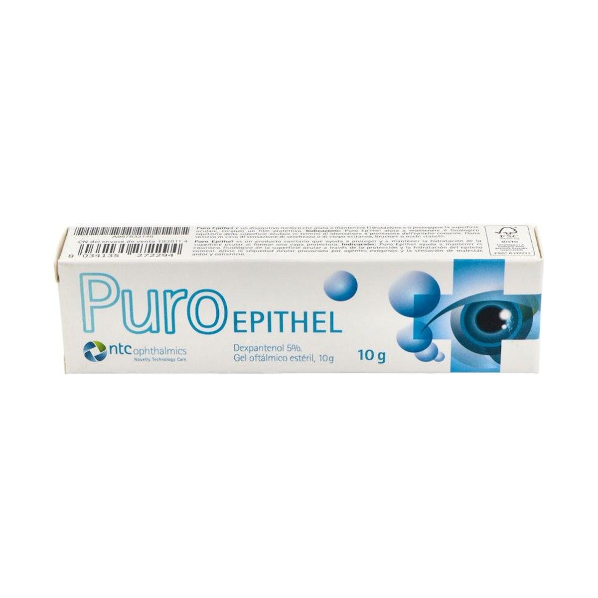 Puro Epithel Gel Oftálmico Dexpantenol 10 g