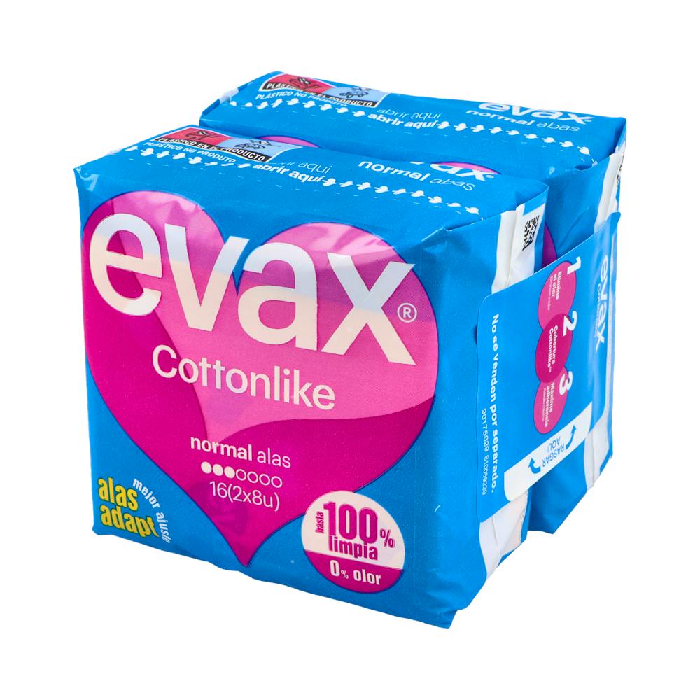 Evax Cottonlike Compresas Normal con Alas 19 Unidades