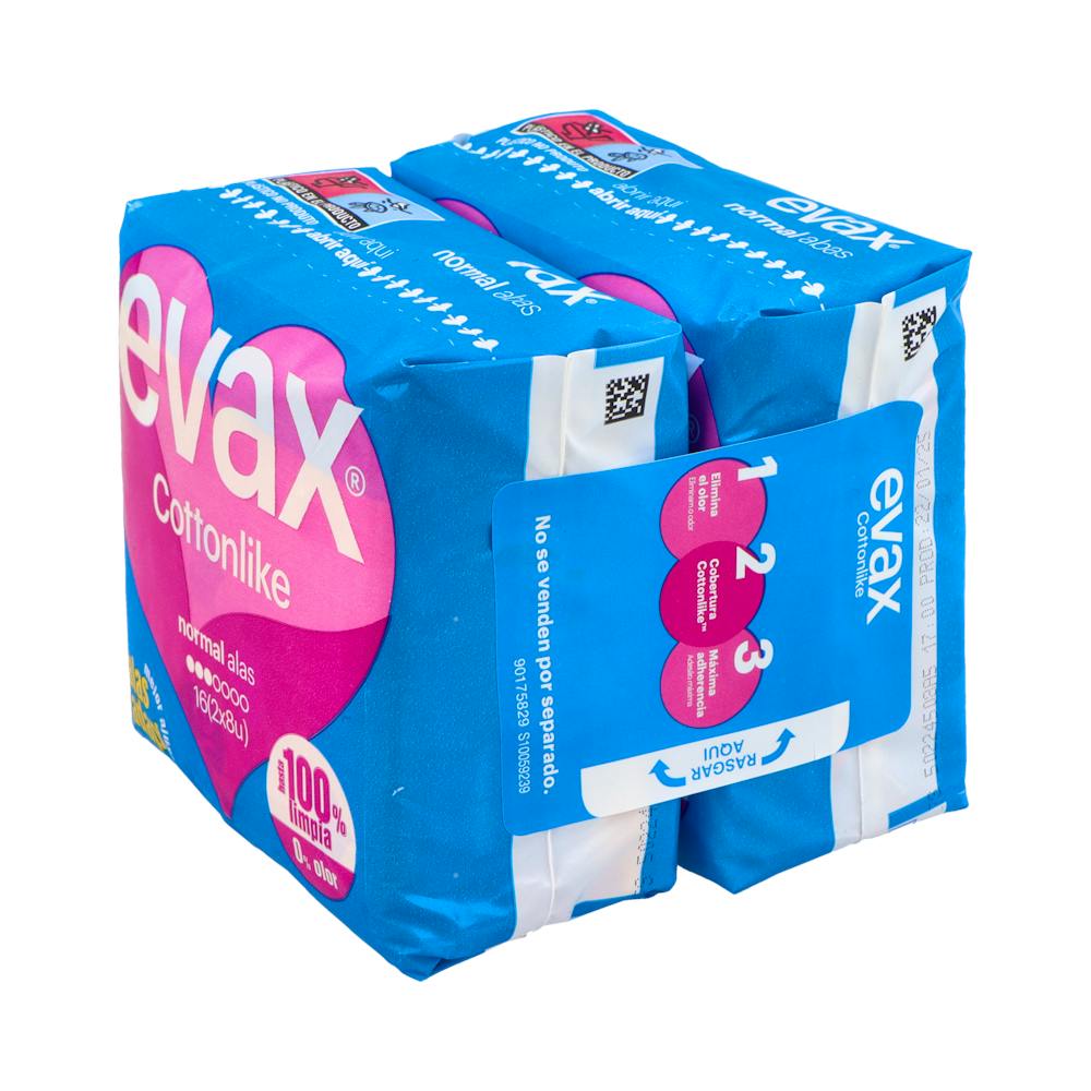 Evax Cottonlike Compresas Normal con Alas 19 Unidades
