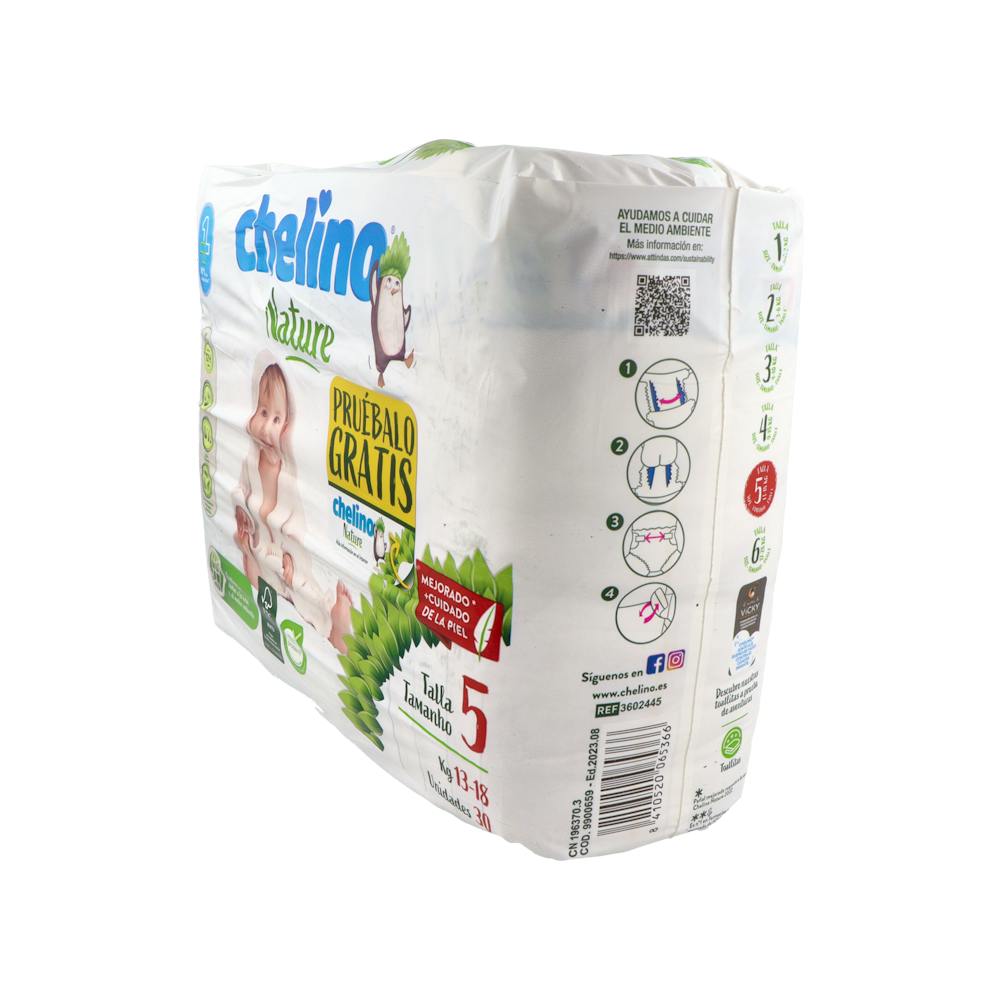 Chelino Nature Pañales Ecológicos Talla 5