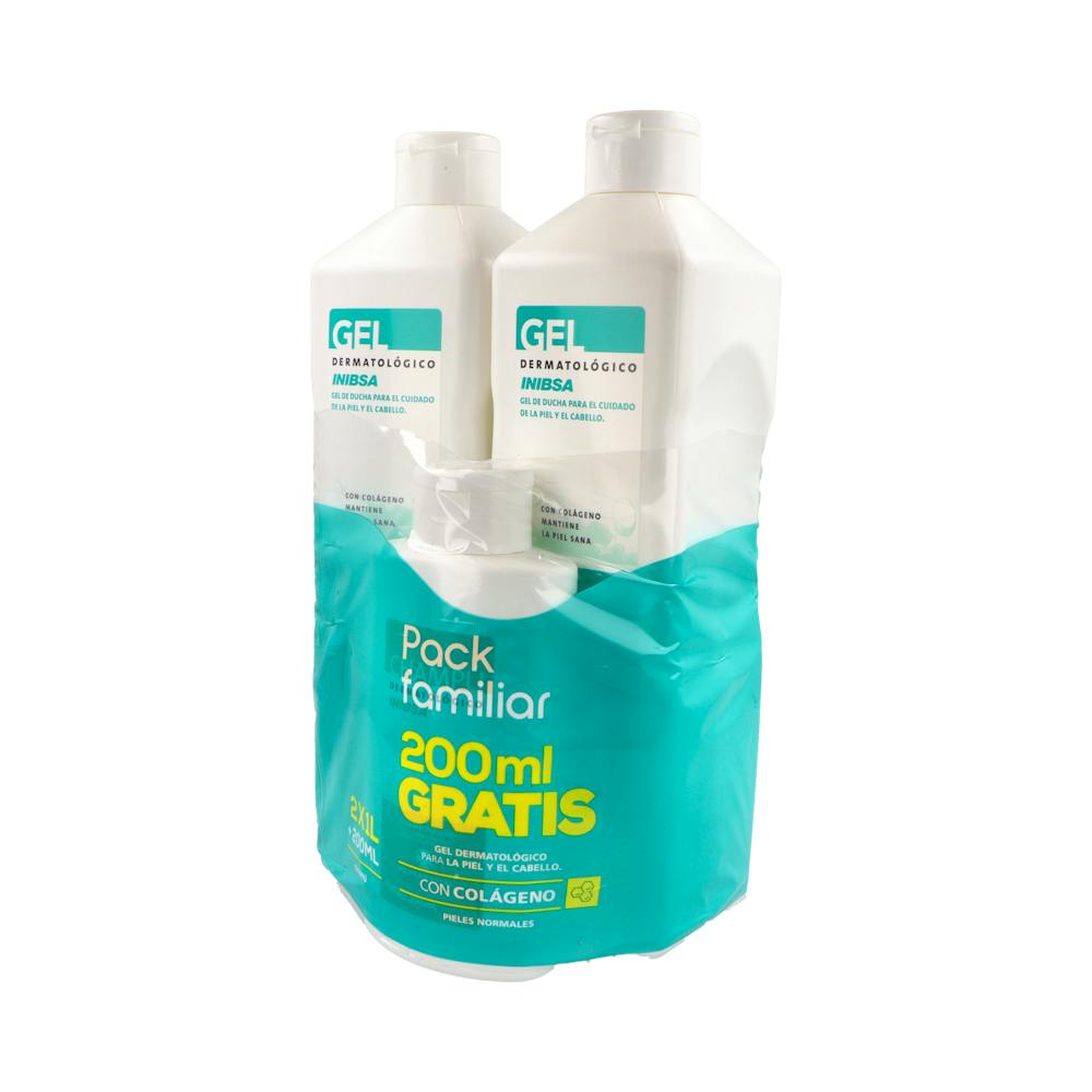 Inibsa Pack Gel Dermatológico 2 x 1000 ml + Champú 200 ml