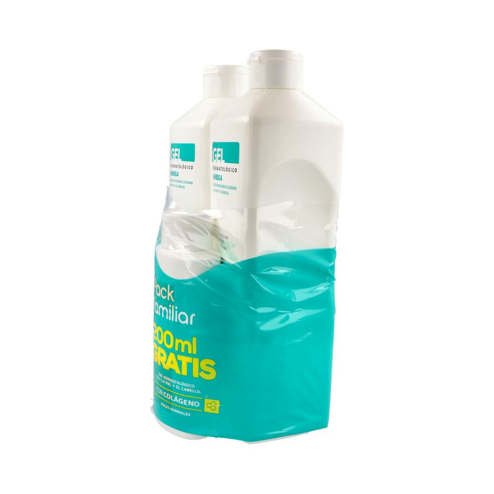Inibsa Pack Gel Dermatológico 2 x 1000 ml + Champú 200 ml