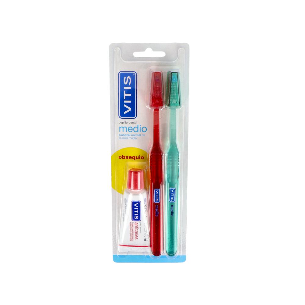 Vitis Cepillo Dental Medio Pack 2 Unidades