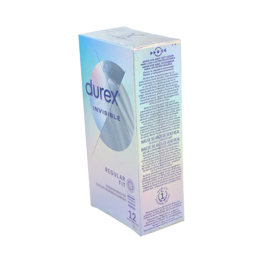 Durex Invisible Extra Fino Extra Sensitivo Preservativos 12 Unidades