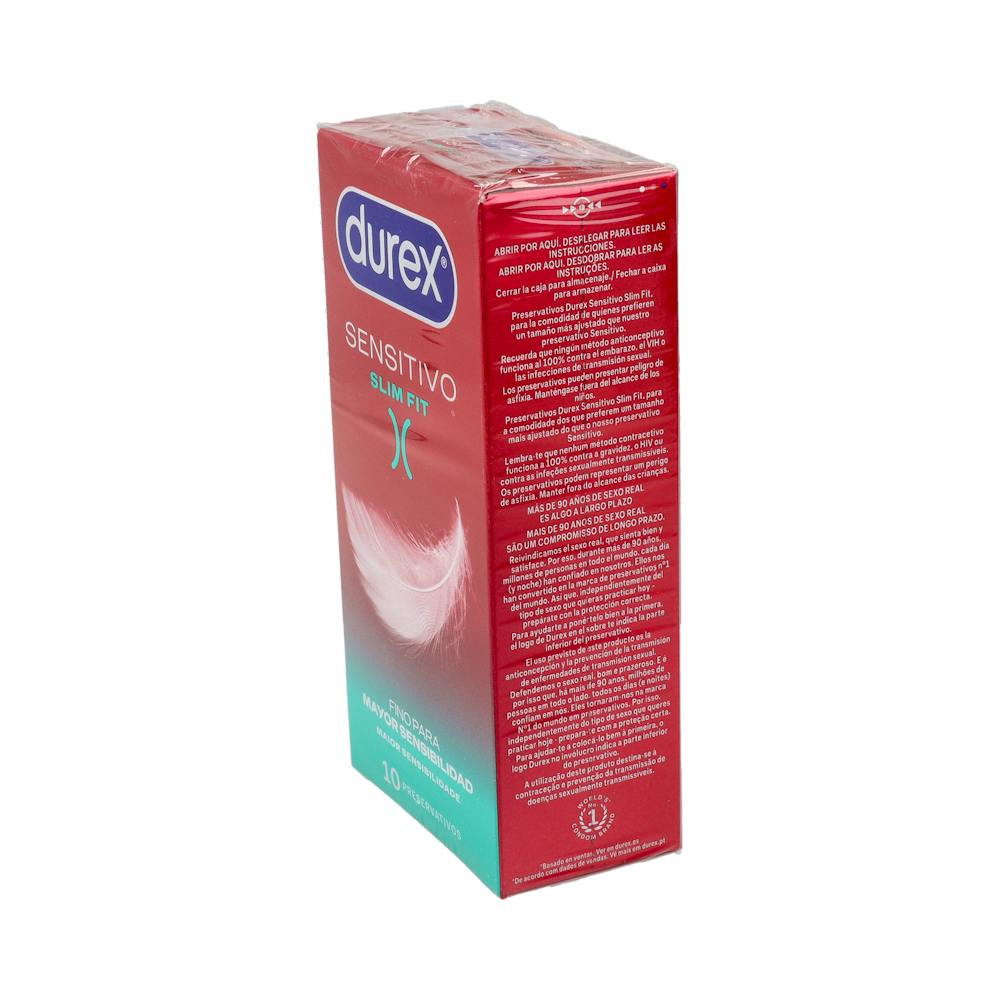 Durex Sensitivo Slim Fit Preservativos 10 Unidades
