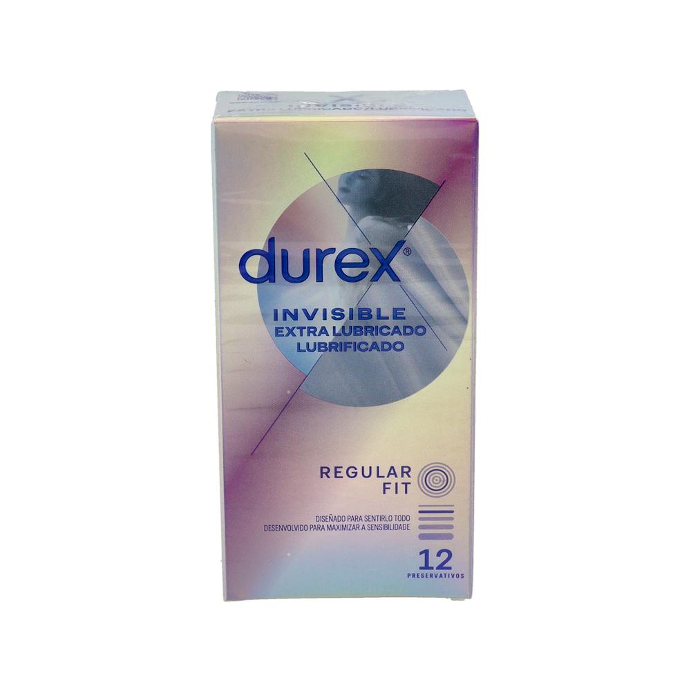 Durex Invisible Extra Fino Extra Lubricado Preservativos 12 Unidades